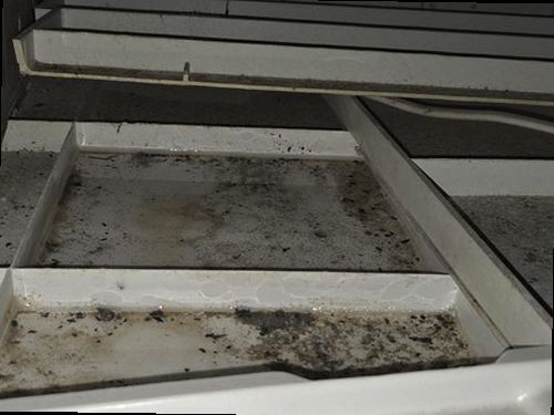 미추홀구 누수탐지 베란다 바닥과 벽면의 누수 흔적을 확인하는 모습